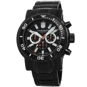 Akribos XXIV Black Dial Black-plated Mens Watch AK675BK 1