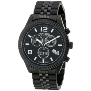 Akribos XXIV Black Dial Chronograph Mens Watch AK799BK 1