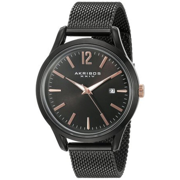 Akribos XXIV Omni Black Dial Mens Watch AK920BK 1