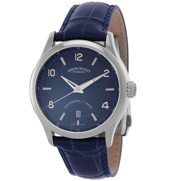 Armand Nicolet M02-4 Automatic Blue Dial Mens Watch A840AAA-BU-P840BU2 1