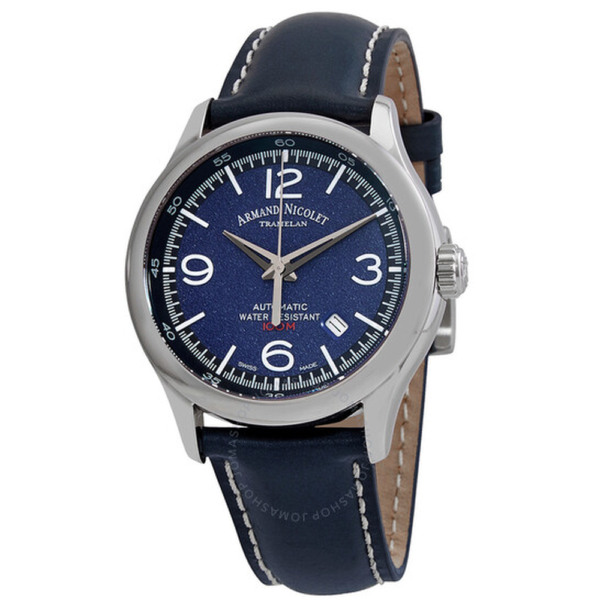 Armand Nicolet MAH Automatic Blue Dial Mens Watch A840HAA-BU-P140BU2 1