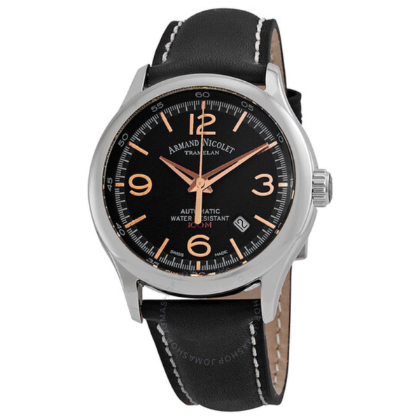 Armand Nicolet MHA Automatic Black Dial Mens Watch A840HAA-NS-P140NR2 1