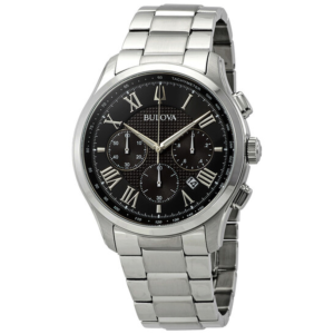 Bulova Classic Chronograph Black Dial Mens Watch 96B288 1