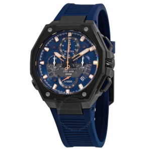 Bulova Precisionist Chronograph Quartz Blue Dial Mens Watch 98B357 1