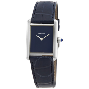 Cartier Tank Quartz Large Blue Dial Ladies Watch WSTA0055 1