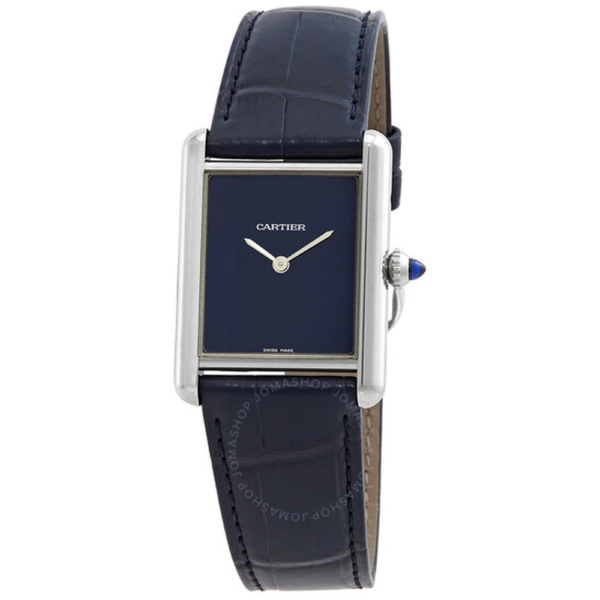 Cartier Tank Quartz Large Blue Dial Ladies Watch WSTA0055 1