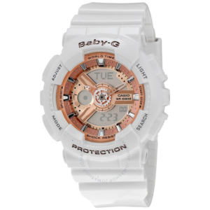 Casio Baby G White Resin Ladies Watch BA110-7A1 1