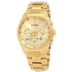 Citizen Chronograph Quartz Gold Dial Mens Watch AN8172-53P 1