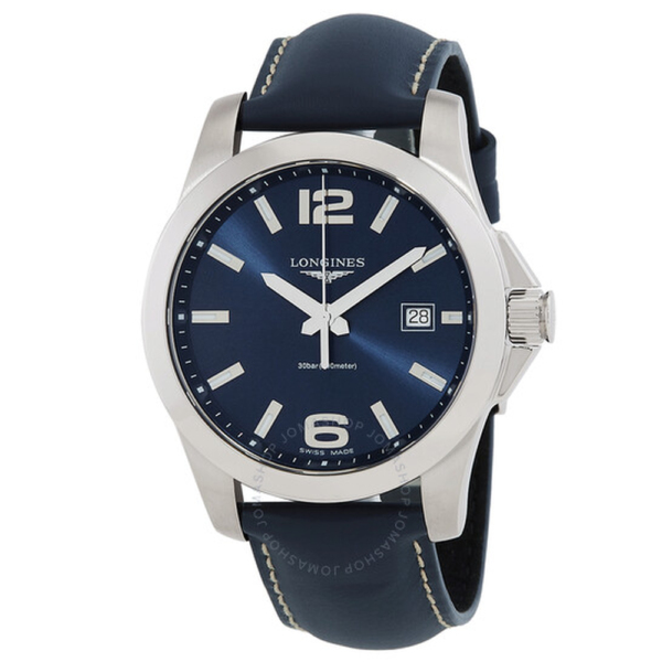 Longines Conquest Quartz Blue Dial Mens Watch L3.759.4.96.0 1