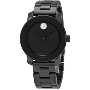 Movado Bold Black Dial Black Ceramic Ladies Watch 3600535 1