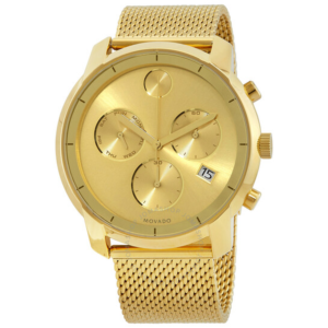 Movado Bold Chronograph Gold Dial Mens Watch 3600372 1