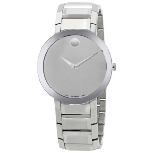 Movado Sapphire Silver Mirror Dial Mens Watch 0607178 1