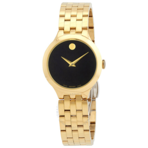 Movado Veturi Quartz Black Museum Dial Ladies Watch 0607420 1