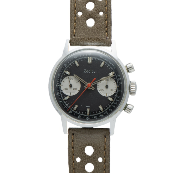 Pre-Owned Zodiac Zodiac Two-Register Poor Mans Heuer Chronograph 1