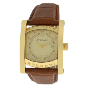 Pre-owned Bvlgari Assioma Quartz Gold Dial Mens Watch AA39G 1