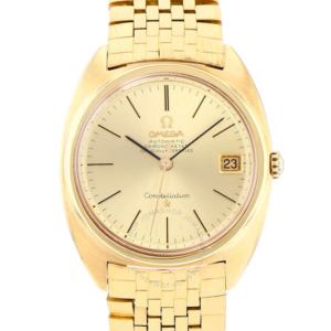 Pre-owned Omega Constellation Automatic Gold Dial Mens Watch 168009 1