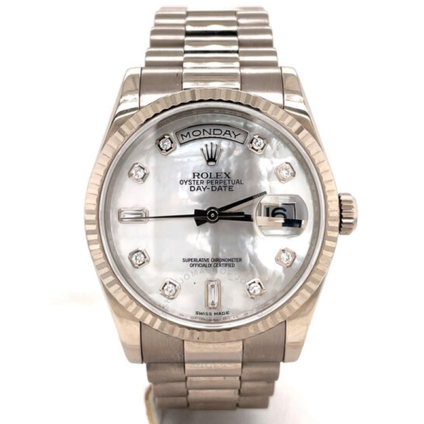 Pre-owned Rolex Day-Date Automatic Diamond Unisex Watch 118239MDP 1