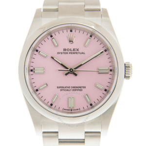 Pre-owned Rolex Oyster Perpetual Candy Pink Dial Watch 126000CDYPKSO 1