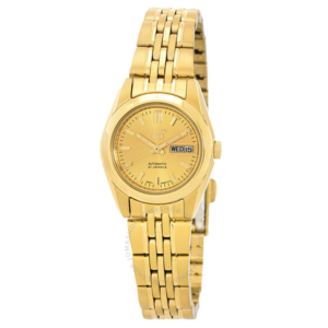 Seiko 5 Automatic Gold Dial Ladies Watch SYMA38K1 1