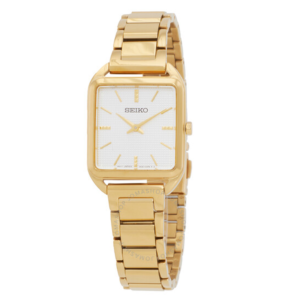 Seiko Essentials Quartz Gold Dial Ladies Watch SWR078 1