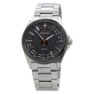 Seiko Quartz Crystal Black Dial Mens Watch SUR507P1 1