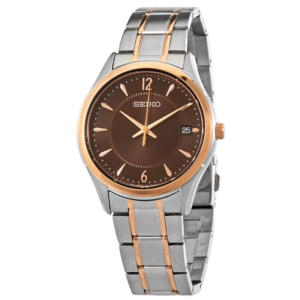 Seiko Sapphire Quartz Brown Dial Mens Watch SUR470P1 1