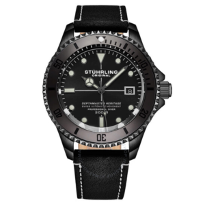 Stuhrling Original Aquadiver Automatic Black Dial Mens Watch M17005 1