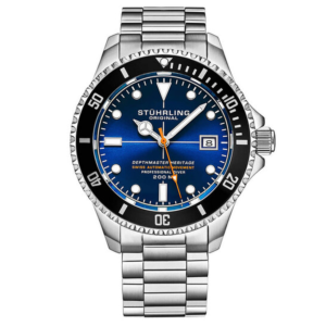 Stuhrling Original Aquadiver Automatic Blue Dial Mens Watch M13519 1