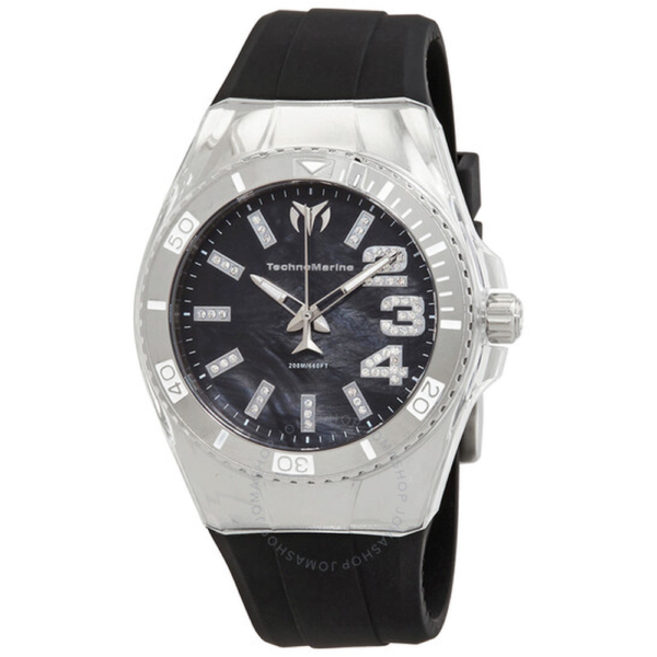 TechnoMarine Cruise Monogram Quartz Black Dial Ladies Watch TM-121249 1