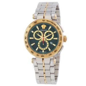 Versace Chronograph Quartz Green Dial Mens Watch VE6CA0523 1