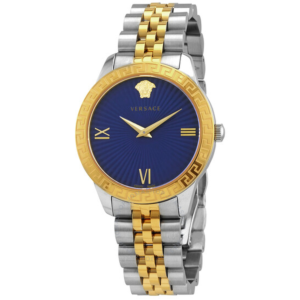 Versace Greca Signature Quartz Blue Dial Ladies Watch VEVC00719 1