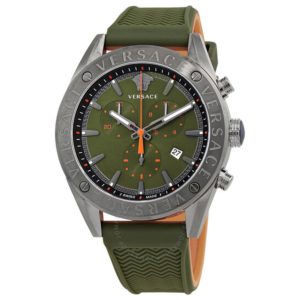 Versace V-Chrono Quartz Green Dial Mens Watch VEHB00319 1