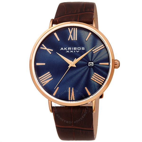 Akribos XXIV Waves Blue Dial Mens Watch AK1041RGBU 1