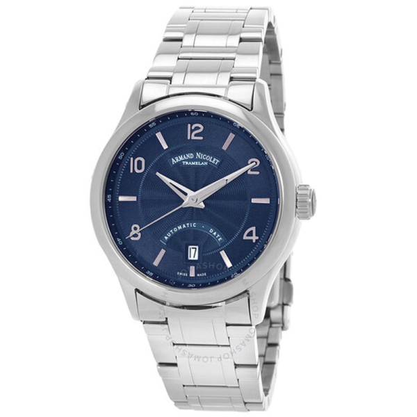 Armand Nicolet M02-4 Automatic Blue Dial Mens Watch A840AAA-BU-M9742 1