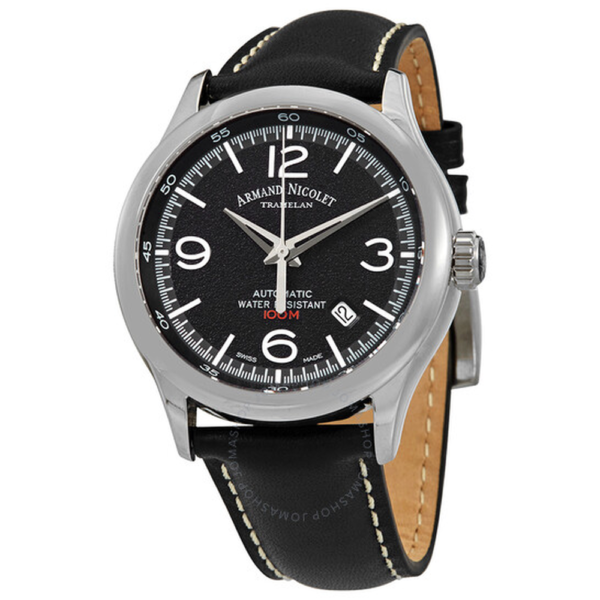 Armand Nicolet MAH Automatic Black Dial Mens Watch A840HAA-NR-P140NR2 1