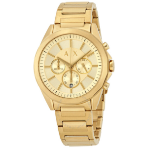 Armani Exchange Chronograph Gold Dial Mens Watch AX2602 1