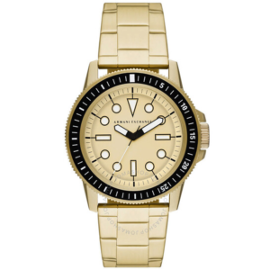 Armani Exchange Classic Quartz Gold Dial Mens Watch AX1854 1