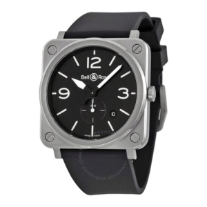 Bell and Ross Aviation Black Dial Mens Watch BLRBRS-BLC-ST 1