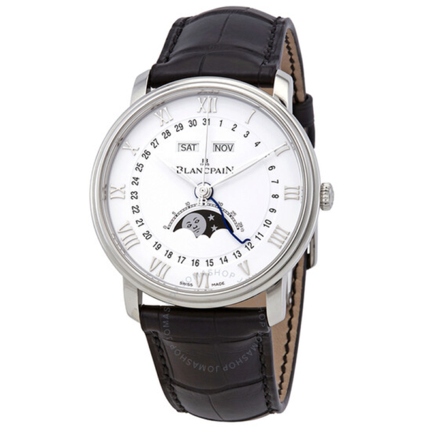 Blancpain Villeret Moonphase Automatic White Dial Mens Watch 6654-1127-55B 1