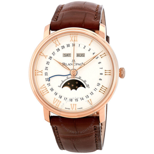 Blancpain Villeret Moonphase White Dial Mens Watch 6654-3642-55B 1