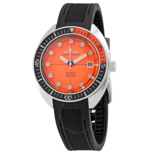 Bulova Devil Diver Automatic Orange Dial Mens Watch 96B350 1