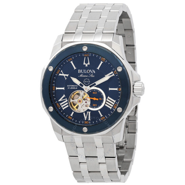 Bulova Marine Star Automatic Blue Dial Mens Watch 98A302 1