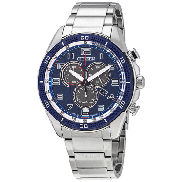 Citizen AR Chronograph Eco-Drive Blue Dial Mens Watch AT2440-51L 1