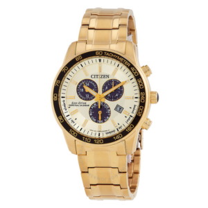 Citizen Brycen Eco-Drive Chronograph Gold Dial Mens Watch BL5512-59P 1