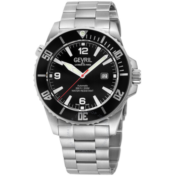 Gevril Canal Street Automatic Black Dial Mens Watch 46600B 1