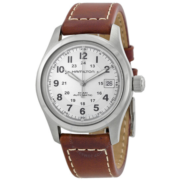 Hamilton Khaki Field Automatic Silver Dial Mens Watch H70455553 1