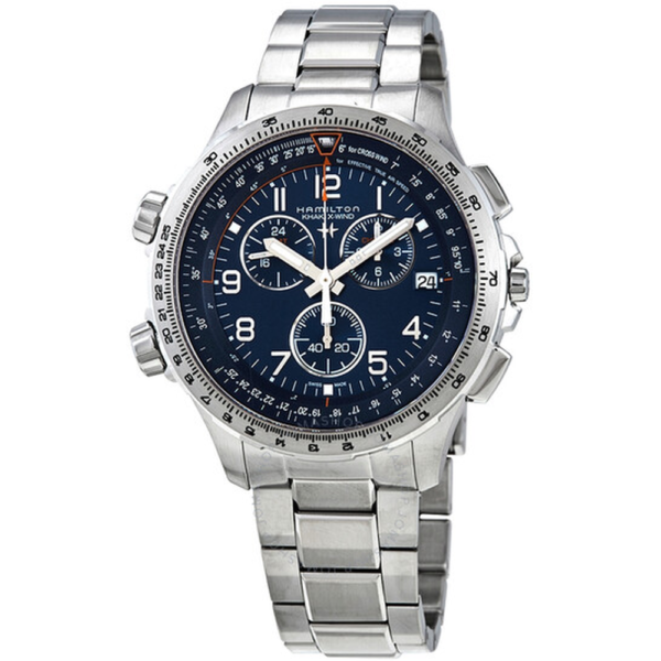 Hamilton Khaki X-Wind Quartz Blue Dial Mens Watch H77922141 1