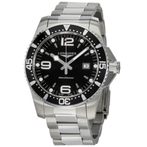 Longines HydroConquest Black Dial Mens 44mm Watch L38404566 1