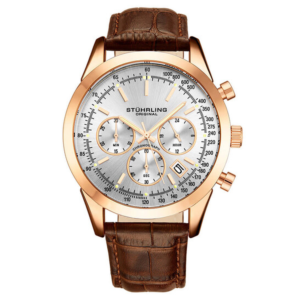 Stuhrling Original Monaco Quartz Silver Dial Mens Watch M13654 1