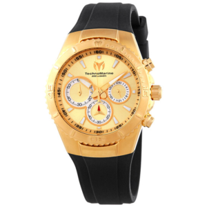 Technomarine Manta Chronograph Quartz Gold Dial Ladies Watch TM-218035 1